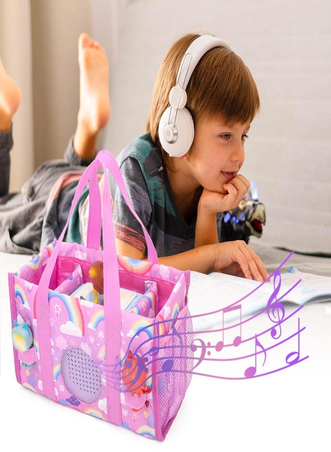 Taladad for Tonies Carrying Case, Toniebox 2/1,Carrying Bag for Toniebox, Tonie Figures Characters, Headphones and Charging Station, Travel Storage Bag with Handle (Rainbow) - Image 4